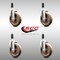 Service Caster 5 Inch 316SS High Temp Glass Filled Nylon 1-1/8 Inch Expanding Stem Caster Set SCC-SS316EX20S514-GFNSHT-118-4 - alternate 2